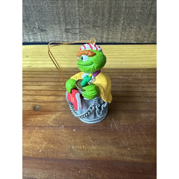 Grolier 1993 Christmas Ornament OSCAR Sesame Street Jim Henson Vintage In Box - Picture 2 of 6